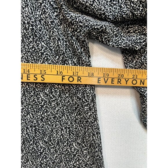 Loft Womens Cozy Square Neck Shift Dress Long Sleeve Size M Black White Speckled - Picture 7 of 12